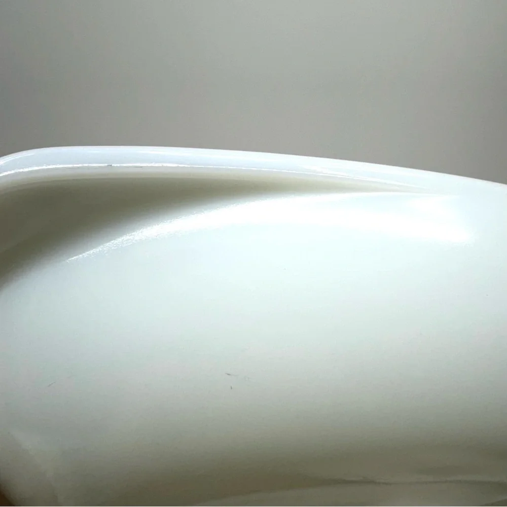 PYREX Vintage 1.5 Qt Milk Glass Divided Oval Baking Dish #1063 USA 14
